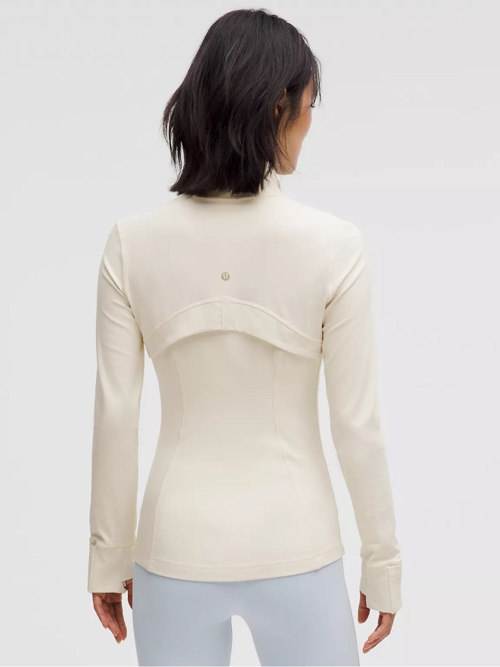 lululemon athletica Cream Full-Zip Bomber Jacket with Gold Zippers - Picture 2 of 7